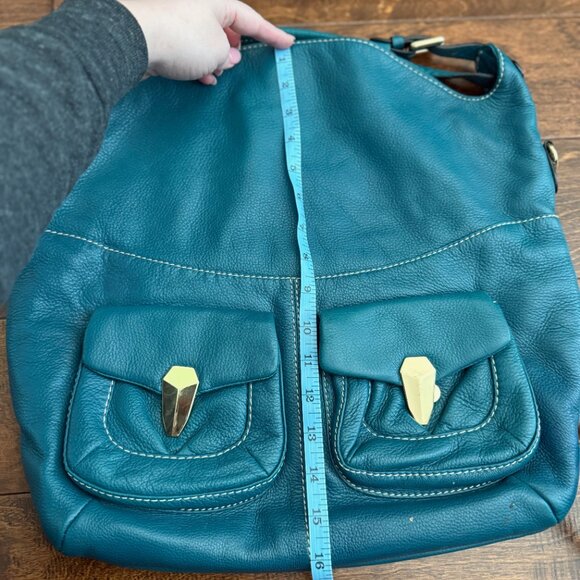 OR by Oryany Teal Leather Shoulder Bag with Front Pockets - Picture 7 of 13